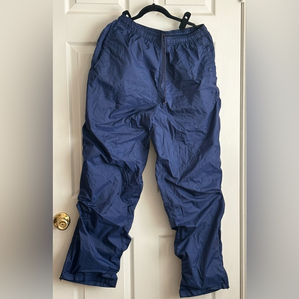 WILSON Navy Insulated Men Ski Snowboard Pants XL | Zip Cuffs | Drawstring